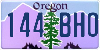 OR license plate 144BHO