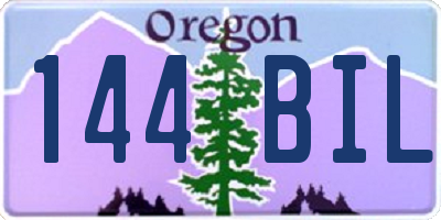 OR license plate 144BIL