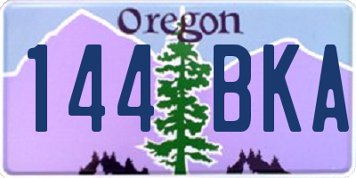 OR license plate 144BKA