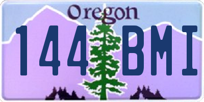 OR license plate 144BMI