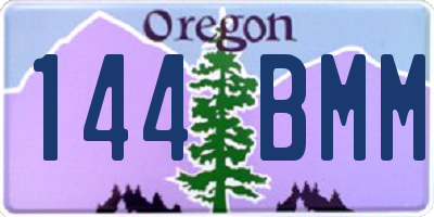 OR license plate 144BMM