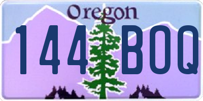 OR license plate 144BOQ