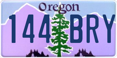 OR license plate 144BRY