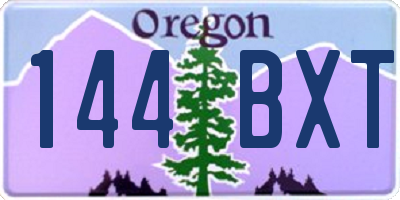 OR license plate 144BXT