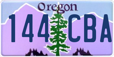 OR license plate 144CBA