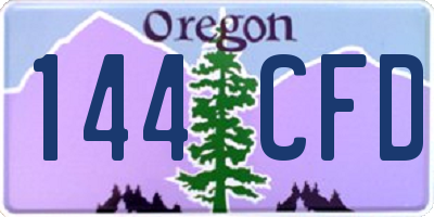 OR license plate 144CFD
