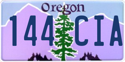 OR license plate 144CIA