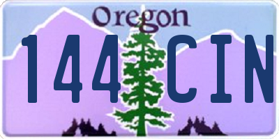 OR license plate 144CIN
