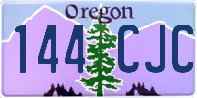 OR license plate 144CJC