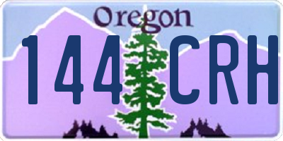 OR license plate 144CRH