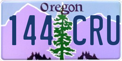 OR license plate 144CRU