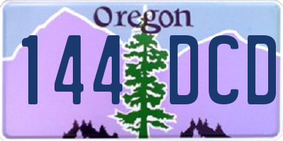 OR license plate 144DCD