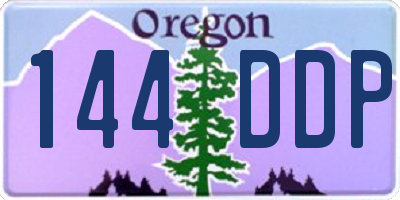 OR license plate 144DDP