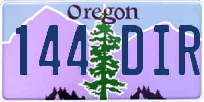 OR license plate 144DIR