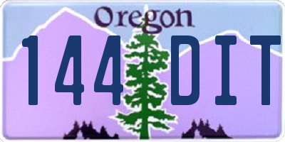 OR license plate 144DIT