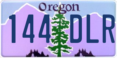 OR license plate 144DLR