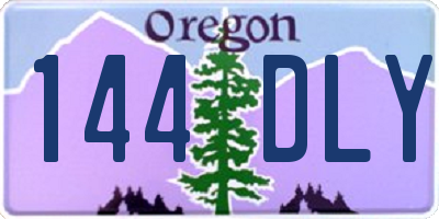 OR license plate 144DLY