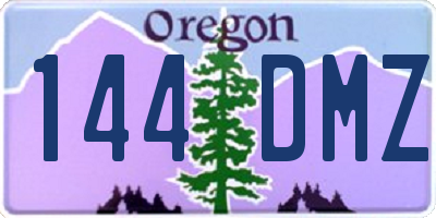 OR license plate 144DMZ