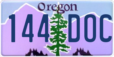 OR license plate 144DOC