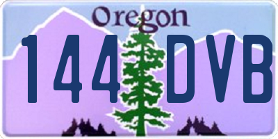 OR license plate 144DVB