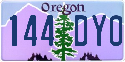 OR license plate 144DYO