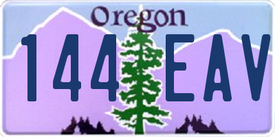 OR license plate 144EAV