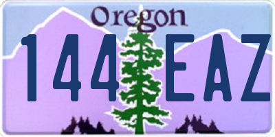 OR license plate 144EAZ