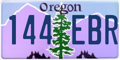 OR license plate 144EBR