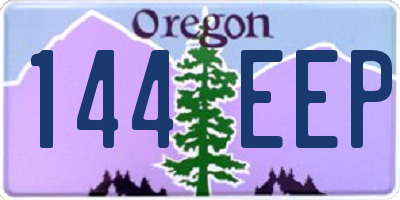 OR license plate 144EEP