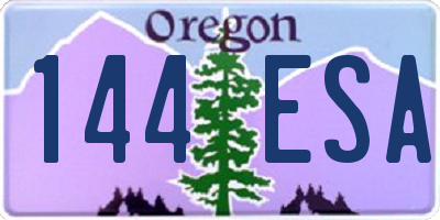 OR license plate 144ESA