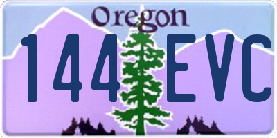 OR license plate 144EVC
