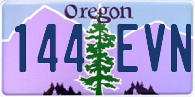 OR license plate 144EVN