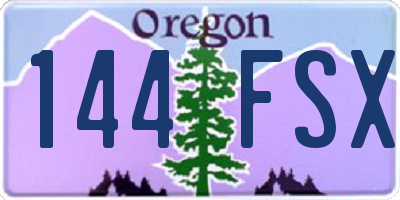 OR license plate 144FSX