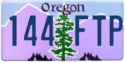OR license plate 144FTP