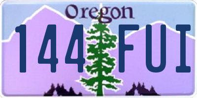 OR license plate 144FUI