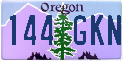 OR license plate 144GKN