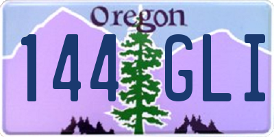 OR license plate 144GLI