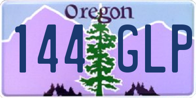 OR license plate 144GLP