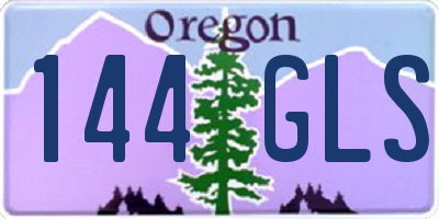 OR license plate 144GLS