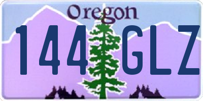 OR license plate 144GLZ