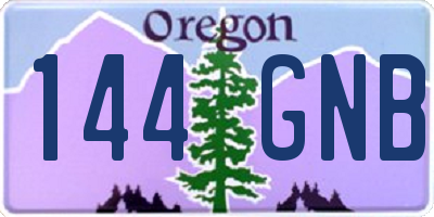 OR license plate 144GNB