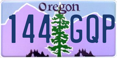 OR license plate 144GQP