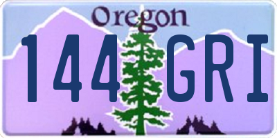 OR license plate 144GRI