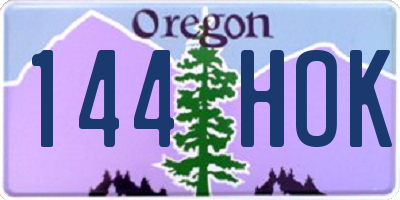 OR license plate 144HOK