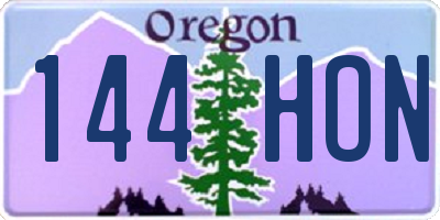 OR license plate 144HON