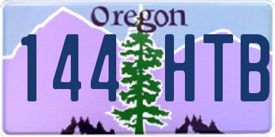 OR license plate 144HTB