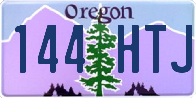 OR license plate 144HTJ