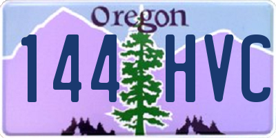 OR license plate 144HVC