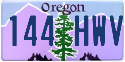 OR license plate 144HWV