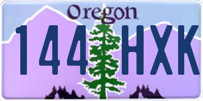 OR license plate 144HXK